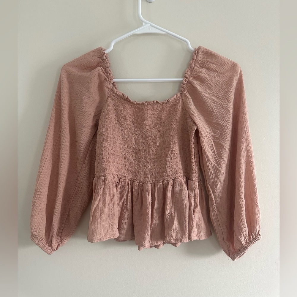 American Eagle Smocked Top